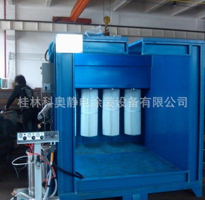 3個濾芯單工位噴粉房噴粉柜安裝